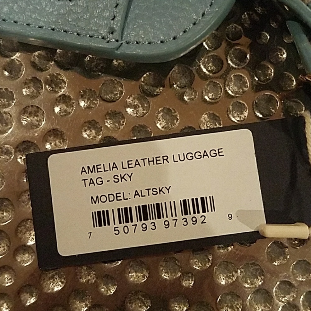 Amelia leather luggage tag - Picture 4 of 4